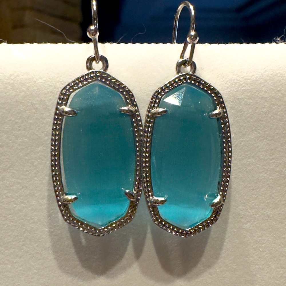 Kendra Scott - Elle drop earrings light blue and silver
